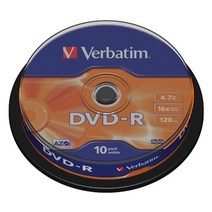 버바팀 DVD-R 공디스크 16X 4.7GB 10p + 케이크통