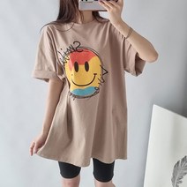 세라제이 박시핏 스마일라이크 반팔 롱티셔츠