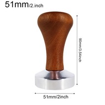 도징링 커피 탬퍼 탬핑용품 커피 탬퍼 바리 스타 에스프레소 51mm/53mm/5mm 플랫 탬퍼베이스 프레스 실리콘, 01 luminum 51mm