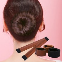 똥머리 만들기 헤어밴드 6컬러 만두머리 밴드 헤어 스틱 끈 똥머리 셀프 만들기 당고머리, 블론드(c)