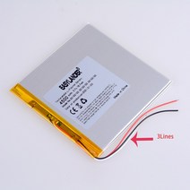 태블릿배터리 태블릿파워 3라인 3.7V 4500mah 태블릿 배터리 gm 리튬 폴리머 MP3 MP4 용 359095 이온, 한개옵션0