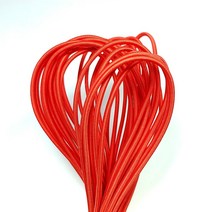 고무줄 텐트고무줄 굵은고무줄 탄성끈 탄성고무줄 폴대고무줄, 약2mm밝은레드