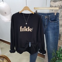 상상그이상 여성용 국내제작 프라이드 맨투맨 영문 자수 레터링 포인트 기본핏 데일리 아이템