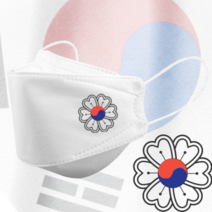 인쇄마스크 대한민국 태극기 마스크 25매 모델명 dk_53 KF94 커스텀 3D입체형