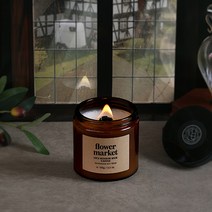 루체 우든윅 캔들 100g, 그린 우드