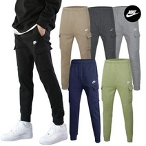 나이키 클럽 기모 카고 조거팬츠 남자 여성 트레이닝 긴바지 CD3129-410