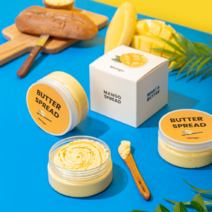 왓어버터 망고스프레드 520g(130gX4ea) 아웃백 빵 부시맨브레드 레몬딜 소스 버터, 망고스프레드 130g