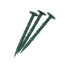 농업용 제초매트 고정핀 멀칭 천못 테두리 제초망, 검은색 30cm 100 장갑