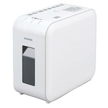 아이리스 오야마 저소음 슈레더 가정용 세단기 매수 6장 크로스컷 연속 사용 10분 7.5L A4 60장 수용 P6HS75C-B, 화이트, 마이크로 크로스 컷