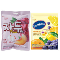 해태 자두캔디 130gx2개+썬키스트캔디 125gx2개(총4개), 12개