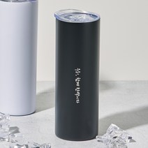 작정공간 각인 스텐텀블러 600ml 대용량 차량용텀블러 보온보냉 빨대텀블러, 각인요청(중앙가로), 블랙