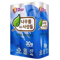 나무를심는사람들티슈 3겹 데코 파워엠보싱 화장지 27m, 30롤, 1팩