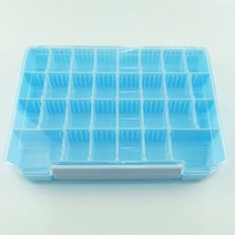 공케이스 120칸 56칸 30칸 20칸 4단 서랍장 스와케이스 분리형 케이스 파츠케이스 조립형 스톤케이스 빈케이스 네일아트 공방용품 목공예 보관함 진열대, 1개, [30칸케이스]블루