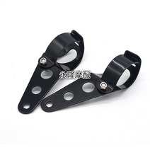 cg125 헤드라이트 더블 전조등 클래식바이크 커스텀 튜닝 복고 레트로, 거치대 블랙 35MM-46MM + 1개