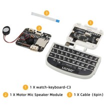 오디오 개발 보드 모듈 호환 LILYGO Watch-Keyboard-C3 V1.0 ESP32-C3 T-Watch 확장 QWERTY Bluetooth 무선 미니 소형 키보드, 02 Watch-Keyboard-C3