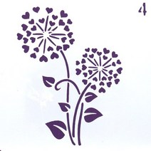 스텐실 도안 꽃4 B-08-004
