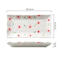 북유럽풍접시 북유럽 세라믹 접시 레스토랑 테이블 상단 서양 음식 스테이크 간단한 꽃 장식 요리 세트 주, 09 F