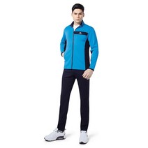 카파 사방신축 중년 니트트레이닝세트 블루 트레이닝복의류 헬스웨어 데일리룩 트레이닝셋 남자친구선물