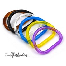 [아크릴] 반달 가방손잡이 (2개1set) 플라스틱 수지 마크라메 뜨개 가방 만들기 재료 DIY 가방핸들, 퍼플(2개1set)