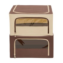 루마루 코리아 와이어 리빙박스 56L 10P, 베이지5P+브라운5P