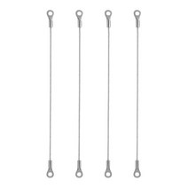 경첩 4pcs Stainless Steel Cabinet Door Window Restraint Braided Cable Locks Flexible Cupboard Hinge L, 단일옵션