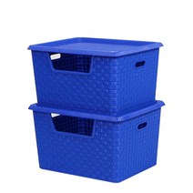 지오리빙 클린존 30L 분리수거함, 2단(코발트블루)