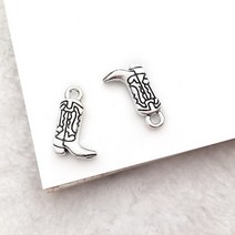 티베트어 실버 컬러 카우보이 모자 신발 매력 펜던트 수제 공예 DIY 목걸이 팔찌 귀걸이 보석 만들기 20 개