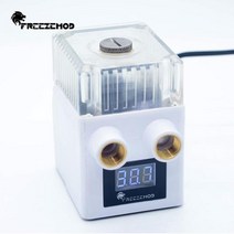 수조냉각기 FREEZEMOD워터 쿨러 12V 통합 물 탱크 펌프 세라믹 베어링 450L 유량 2020 모델 PUB12WX, white+TEMP display