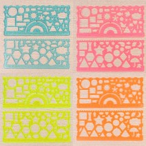 2P 멀티 템플릿자 모형자 템플레이트 플라스틱자