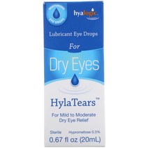 Hyalogic HylaTears 안구 건조증 윤활 점안액 20ml (0.67fl oz)