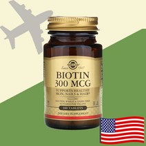 솔가 비오틴 음식 비타민 B군 B7 수용성 300mcg 100정
