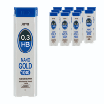 자바펜 나노골드 샤프심 HB, 0.3mm, 48개