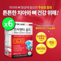 건강한 치아 뼈 형성 잇몸 케어 영양제 항산화 관리 복합 프로폴리스 추출물 비타민C 칼슘 함유 보조제, 6BOX(1년분)