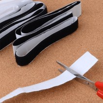 커튼 방충망 탈부착 고정 벨크로 찍찍이 테이프 잘라쓰는 1m 물건 소품 카페트 밀림 방지 창문 밸크로 스티커 벽보 부착 수리 보수 접착 까슬 보슬 DIY 만들기 테잎, 색상, 흰색