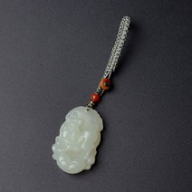 목걸이 천연 옥 팬던트 남십이 12지신 띠 여성 호랑이 쥐소 사마돼지 걸이식