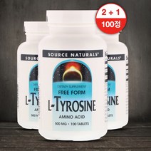 3세트 소스내츄럴스 L 티로신 엘 타이로신 도파민 500 mg 100정