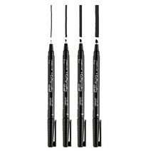 라인플러스 캘리그라피펜 1~4mm 4종, 1mm_$XJE