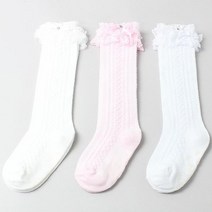 주크 J루나 레이스 반장 1켤레 아동양말 유아양말 아동니삭스 유아니삭스 반타이즈 반양말 반장
