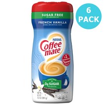 Coffee Mate French Vanilla 네슬레 커피메이트 제로슈가 프렌치바닐라 파우더 크리머 10.2oz(289.1g) 6팩