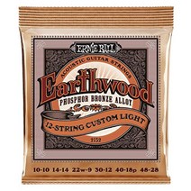 ERNIE BALL Ernie Ball 2152 어쿠스틱 기타 문자열 12 줄 (10-48) Earthwood 스트링 형사 청동 사용자 정의 조명