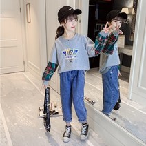 노블아이 봄신상 주니어 의류 아동복 여아 상하복 세트 메리데님상하복