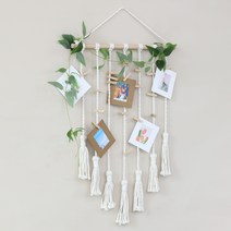 한성실업 세린 마크라메 월행잉 사진걸이, 아이보리
