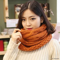 [해피드림스토어] E 3 무지 꽈배기/목도리/겨울머플러/니트