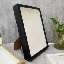 DIY 3D 나무 사진 프레임 깊이 3cm 3 차원 작업 표시 북유럽 그림 장식, 9X13cm 5inch, Black frame