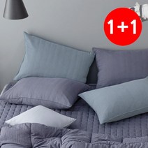 1+1 도톰한 누빔 베개커버 솜샷시 순면 먼지없는 방수베개커버(40X60/50X70) 27종택1