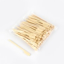 더담고 대나무 손잡이꽂이 과일꼬지100P l 햄버거 샌드위치꽂이, 20cm, 1봉약100P