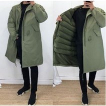 남자 여자 가을 겨울 오버핏 롱 야상 개파카 패딩 점퍼