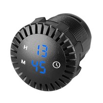 ed 차량용 간판 전광판 자동차 패널 전자 시계 12V/24V 보트 오토바이 터치 디지털 LED 디스플레이 방수, 한개옵션1, 02 파란