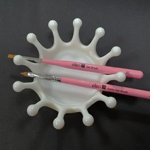 브러쉬 홀더 컵받침 소품 악세서리 거치대 붓받침 크라운, 브러쉬홀더/소품용기/화이트/3ea
