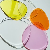 아크릴티코스터 컵받침 컵매트 투명, 녹색, 원형